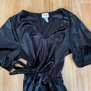 Black Velvet Tie Dress